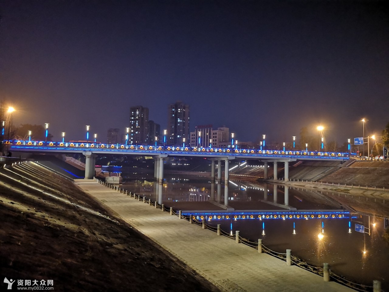 资阳南门桥的夜景值得观看