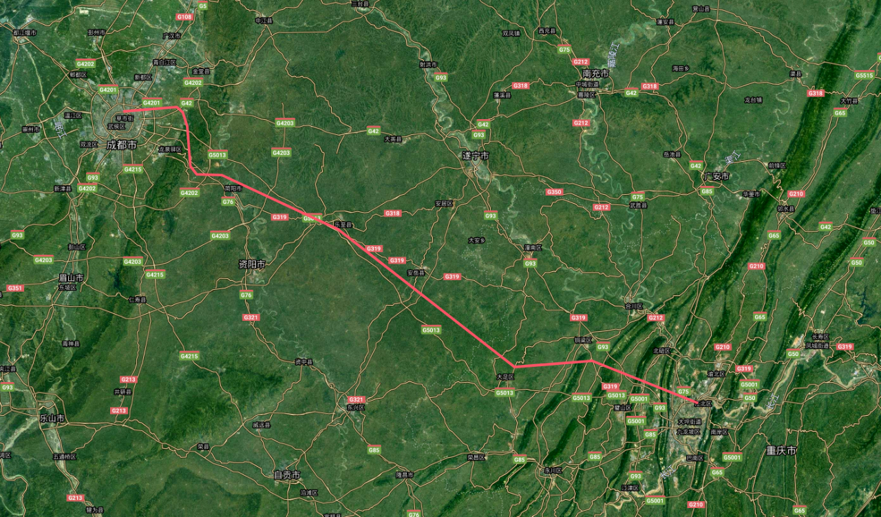 (讨论)成渝中线高铁新建六座高铁站具体地址