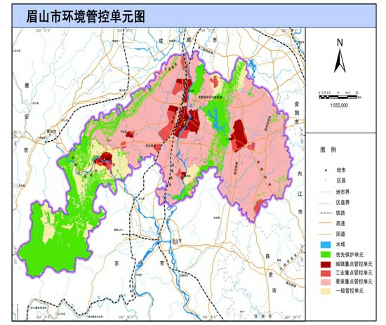 眉山市域城市體系控規,汪洋鎮城區>丹稜縣城 青神縣城