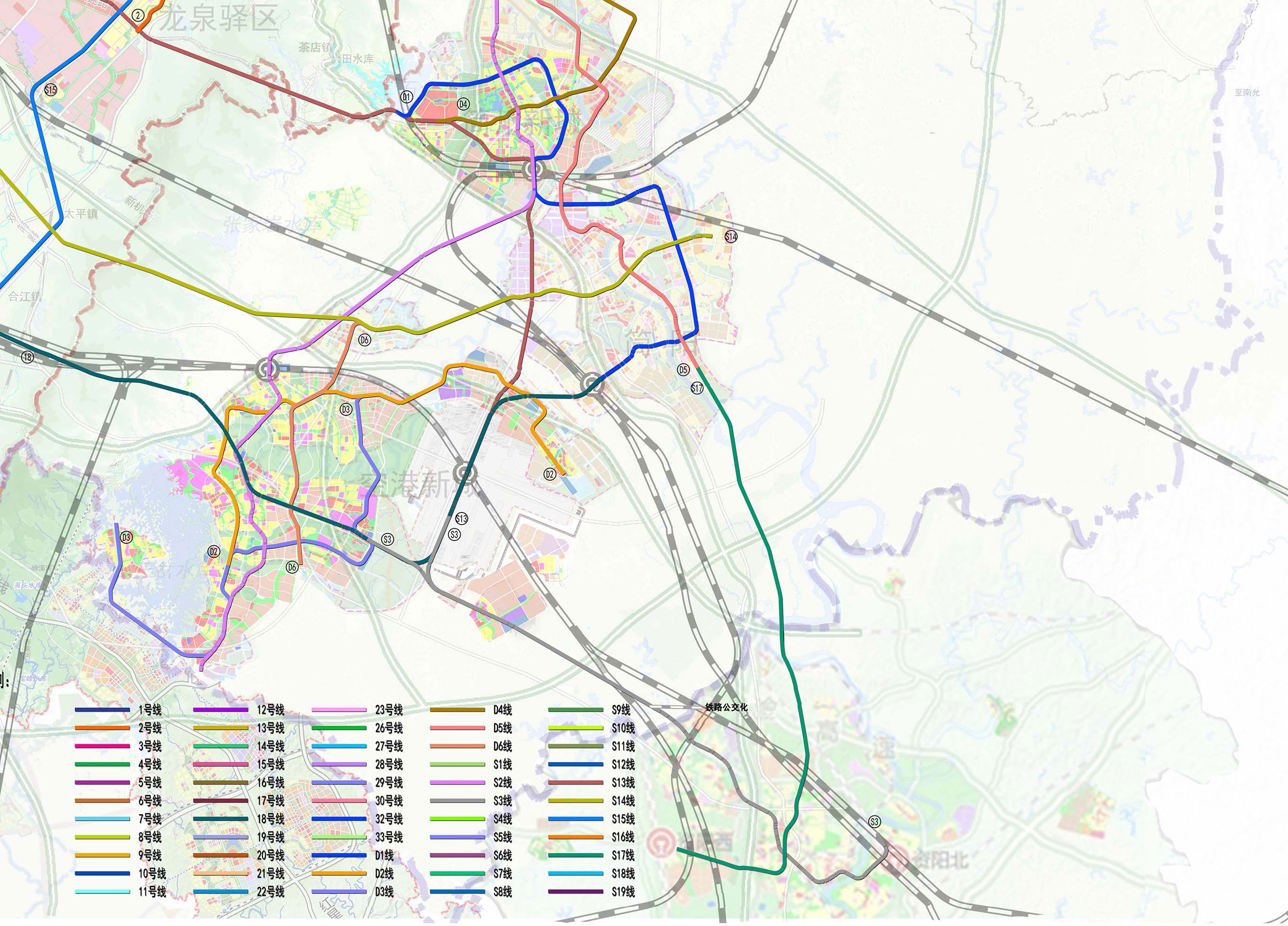 成都市城市轨道交通线网规划发布,市域铁路s17线抵达资阳西站